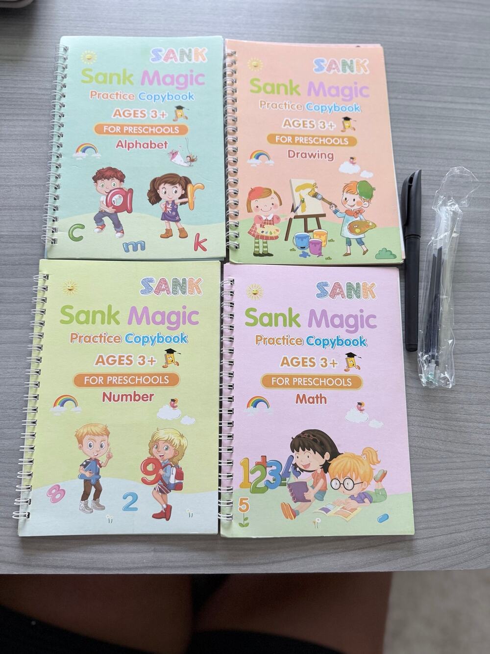 SANK Magic Practice Copybook 4 Book Preschool Set